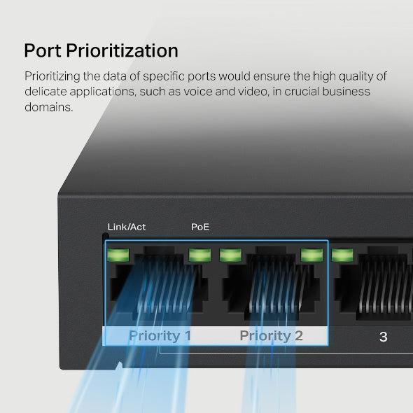 10-Port 10/100Mbps Desktop Switch with 8-Port PoE+ 10-Port 10/100Mbps Desktop Switch with 8-Port PoE+